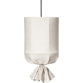 Lampa wisząca abażurowa Round len naturalna